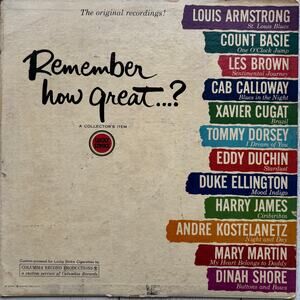 Vintage 1961 Remember How Great Vinyl Record Swing Jazz Big Band